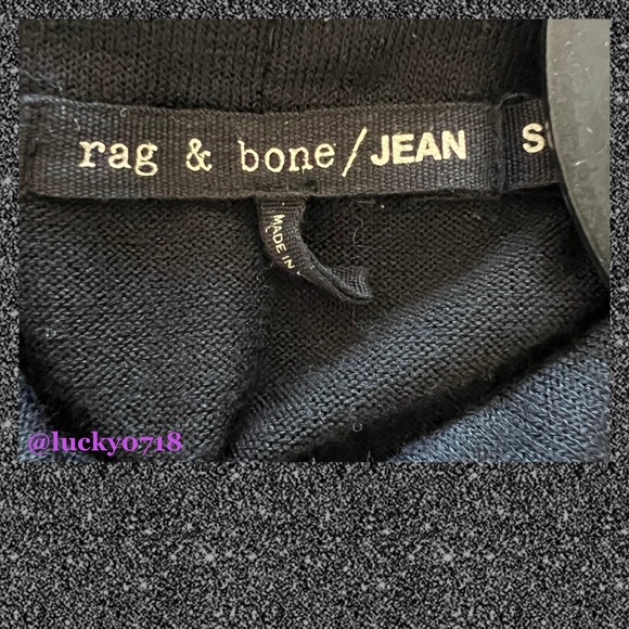 Rag & Bone EUC Blake Cowl Neck Turtleneck Top in Black Sz S - Picture 7 of 8